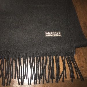 NWOT Men’s Black AMICALE 100% Cashmere Scarf